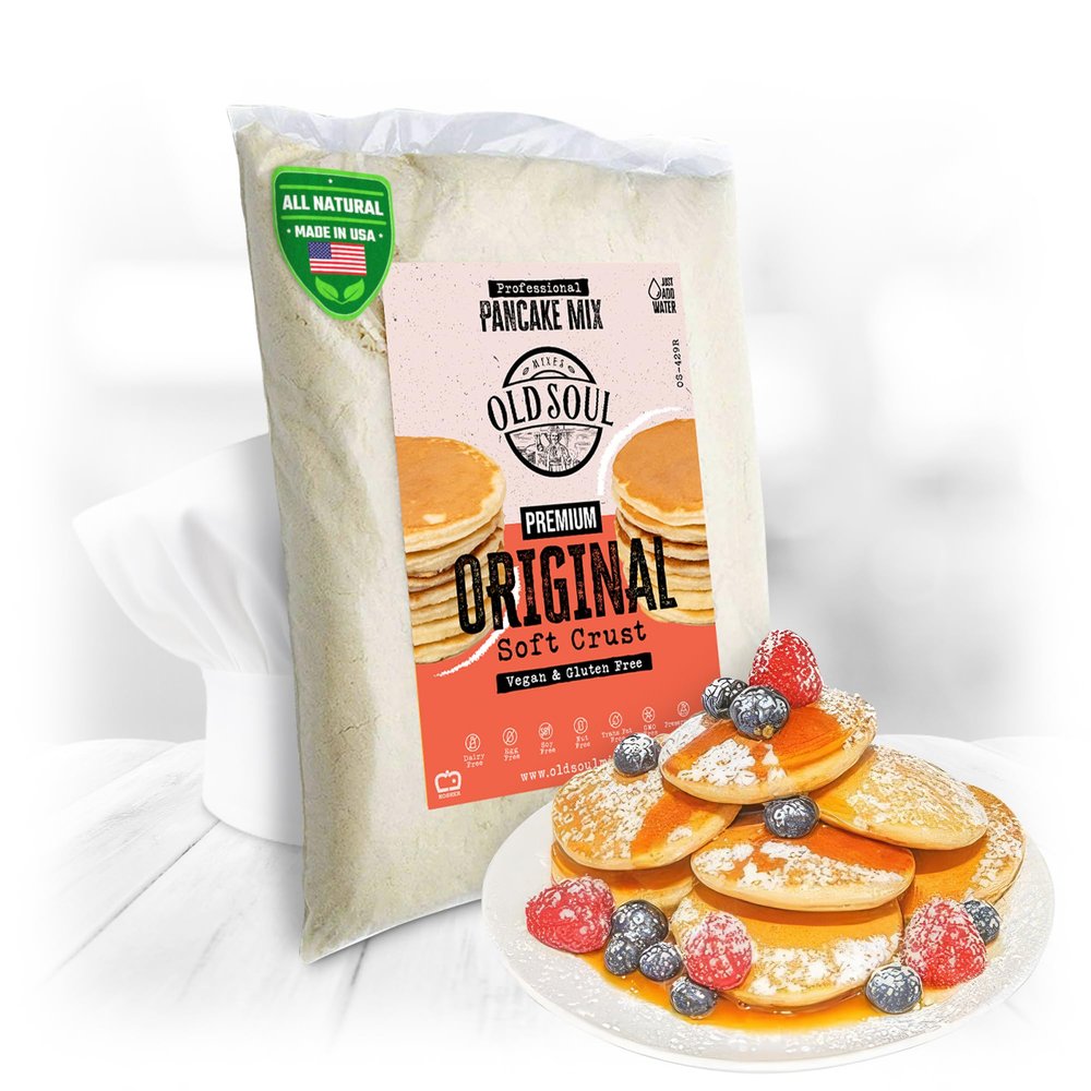 OldSoul Professional Poffertjes Mix | Mini Dutch Pancakes Dough Mix | Original Flavour (5 Lbs, Gluten Free & Vegan)