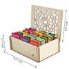 Tea Sampler Gift Box 80 Tea Bags, 28 Flavors White MDF Wooden Organizer Variety Pack for Family, Friends, Coworkers view 2