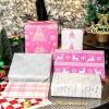 EWES Pink Christmas Wrapping Paper 3 Rolls Set,Aesthetic Elegant Heavy Duty Premium Princess Girls Girly Gift Wrap,Cute Reindeer,Snowflake,Christmas Tree,Silver Reversible,Total 48.6sq.ft view 3