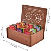 Tea Sampler Gift Box 80 Tea Bags, 28 Unique Flavors MDF Wooden Organizer Premium Variety Pack for Family, Friends, Coworkers Brown Edition view 2
