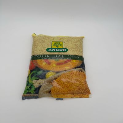ANGUR Toor Dal Oily | Premium Quality Split Pigeon Peas | Rich in Protein & Fiber | Fresh, Clean & Ready to Cook | 100% Natural Toor Dal | Ideal for Indian Cooking (4 Lbs /1.81 Kg /64 Oz)