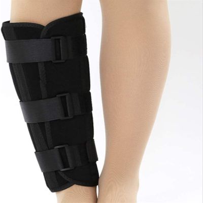 Shank Calf Support Night Splint Support Joint Brace, Tibia And Fibula Fracture Orthosis External Adjustable Fixation Strap Wrap Sleeve Belt Protector,Right-M