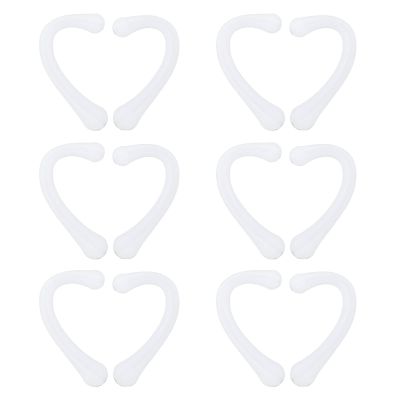 6Pair Ear Strap Pad Mouth Muffle Ear Protector Silicone Earloop Ear Savers for Daily Use (White)