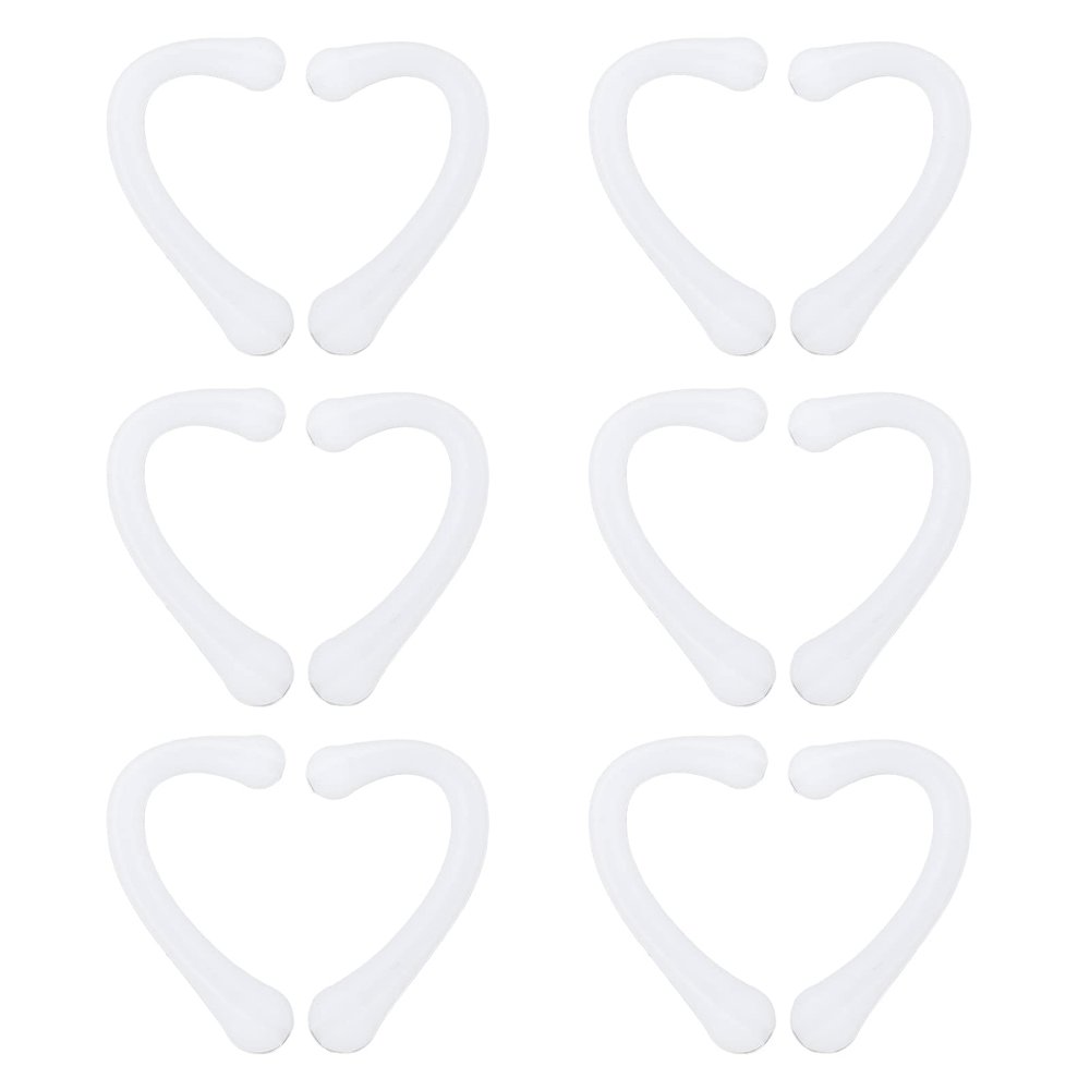6Pair Ear Strap Pad Mouth Muffle Ear Protector Silicone Earloop Ear Savers for Daily Use (White)