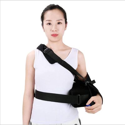 TBLOTYD Shoulder Abduction Sling, Shoulder Stability Immobilizer Brace Includes Pocket Strap Stress Ball Broken Arm Frozen Shoulder Pain Relief,Left
