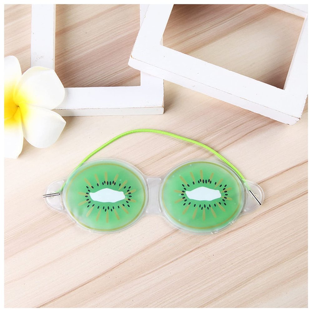1PCs Cartoon Fruit Ice Compress Eye Mask Soft Blindfold Relieve Fatigue Eye Covers Travel Cosmetic Gel Sleep Eyeshade Eye Patch(B)