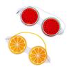 1PCs Cartoon Fruit Ice Compress Eye Mask Soft Blindfold Relieve Fatigue Eye Covers Travel Cosmetic Gel Sleep Eyeshade Eye Patch(B) view 2