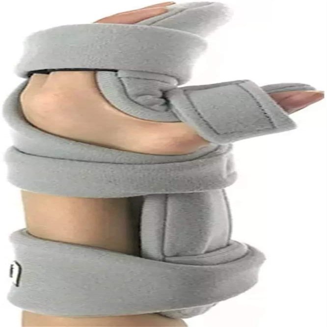 TBLOTYD Finger Orthosis Soft Functional Resting Hand Splint Hand Splint Night Wrist Thumb Immobilizer Support For Pain Tendinitis Sprain Fracture Arthritis Dislocation,Right