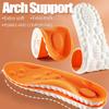 2026 New Steppers Insoles for Men & Women,4D Cloud Massage Memory Foam Insoles with Arch Support for All-Day Comfort(Orange, Men 10 / Women 11) view 2
