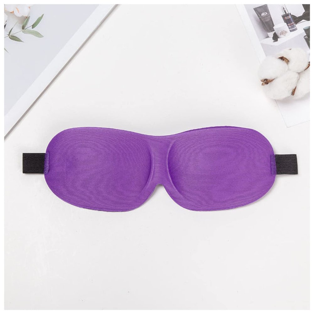 3D Sleep Mask Sleeping Stereo Cotton Blindfold Men and Women Air Travel Sleep Eye Cover Eyes Patches for Eyes Rest Care(Purple)