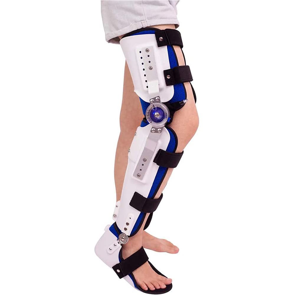 TBLOTYD Knee Orthosis, Support Joint Stabilizer, Hinged Knee Brace Fracture Fixation Protective Splint Leg Protector,Right