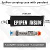 1 Pack EpiPen Carry Case, Insulated Epipen Carrying Case with 1 PCS Label, Slim Epi Pen Case Fits 1 EpiPen, Asthma Inhaler, Auvi-Q, Allergy Medication, Travel EpiPen Holder for Adults or Kids(Black) view 2