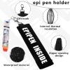 1 Pack EpiPen Carry Case, Insulated Epipen Carrying Case with 1 PCS Label, Slim Epi Pen Case Fits 1 EpiPen, Asthma Inhaler, Auvi-Q, Allergy Medication, Travel EpiPen Holder for Adults or Kids(Black) view 3
