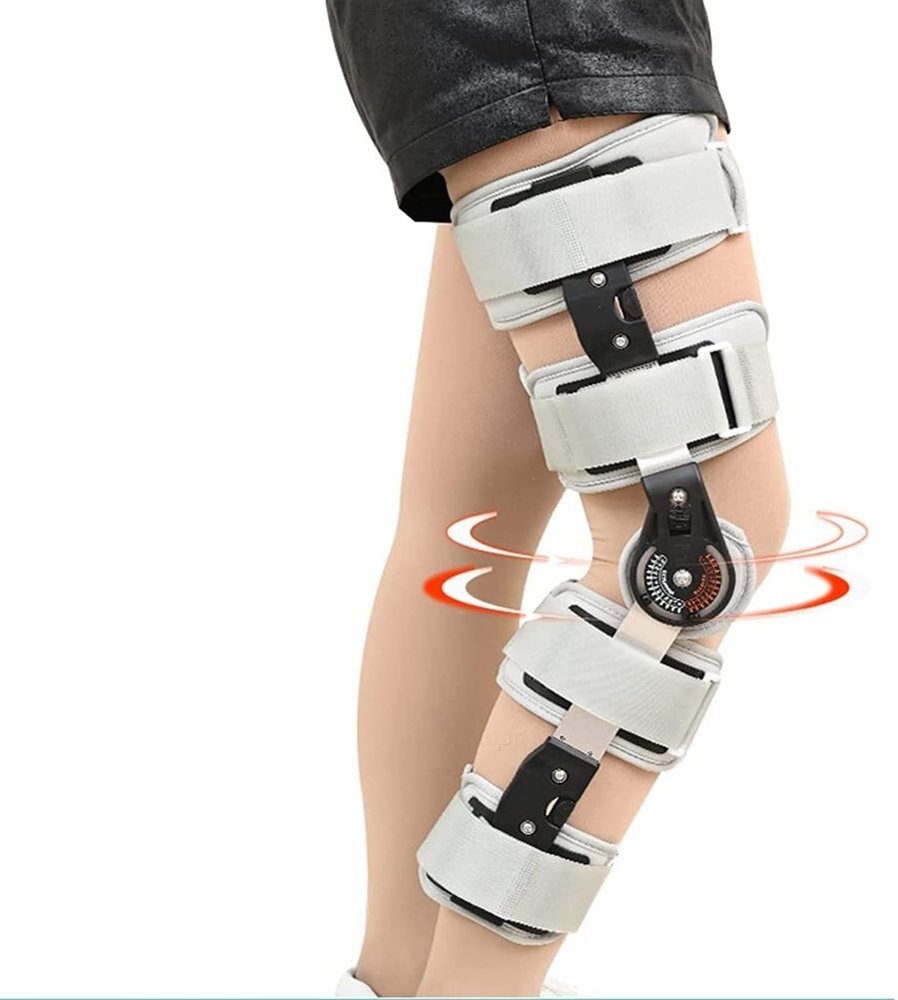 TBLOTYD Knee Brace, Hinged ROM Knee Brace Support, Adjustable Surgical Fixation Stabilization Fracture Support, Post Operative Injury Support For ACL, PCL, MCL Or LCL