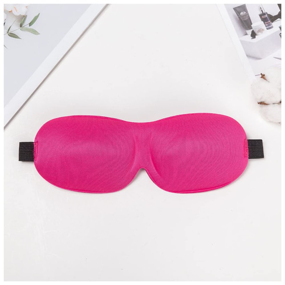 3D Sleep Mask Sleeping Stereo Cotton Blindfold Men and Women Air Travel Sleep Eye Cover Eyes Patches for Eyes Rest Care(Rose Red)