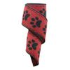 Red & Black Dog Paw Wired Ribbon for Wreath, Animals Print Ribbon with Wired Edge, Gift Wrapping, and Decoration-2.5" x 10 Yards view 1