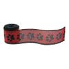 Red & Black Dog Paw Wired Ribbon for Wreath, Animals Print Ribbon with Wired Edge, Gift Wrapping, and Decoration-2.5" x 10 Yards view 3