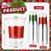 100 Pcs Christmas Plastic Cups 16 oz Xmas Red and Green Plaid Disposable Plastic Cups Christmas Clear Cocktail Glasses for Wedding Winter Candy Beverage Juice Drinking Snacks Coffee Party Supplies view 2