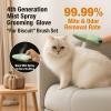 YKLWORLD Cat Grooming Spray Glove, Pet Hair Removal Glove with Spray Mist, Reusable Double Sided Deshedding Mitt for Furniture Carpet (Green) view 2