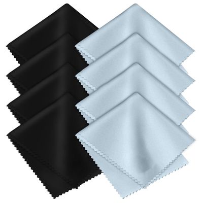 8-Pack Premium Microfiber Cleaning Cloths -Ultra-Soft, Streak-Free, lint-Free, Suitable for Glasses, Screens, Cameras, Mobile Phones,General Soft High-Quality Polishing Cloth and televisions