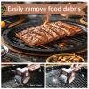 AHDFY Electric Grill Cleaner Bristle Free, 304 Stainless Steel Barbecue Cleaner, Electric BBQ Cleaner, Cordless & Rechargeable 350 RPM Power Roller, with Led for Outdoor BBQ view 2