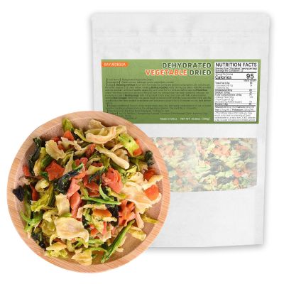 BAYUEDEGUA-Dehydrated Vegetable Dried 300g/10.58oz Mixed Vegetable Pack,Suitable for kitchen,Camping,Convenience food. Serve with soup,Noodles,Rice,Congee and cakes.