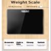 180 kg 396 lb Household Weight Scale Square 260 X 260 mm Glass Digital Weight Scale view 3