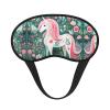 Unicorn with Pink Hair Blackout Sleep Mask with Elastic Band Design Fits All Head Shapes Ideal for Travel Office and Shift Work view 1