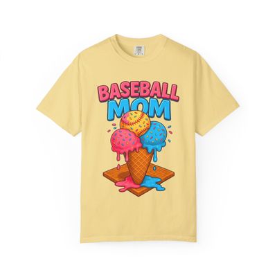 Baseball Mom's Sweet Treat Comfort Colors Butter