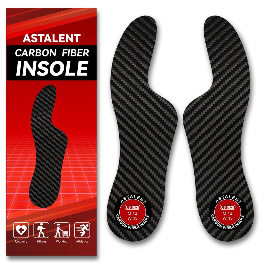 1 Pair Carbon Fiber Insole, Foot Support Rigid Shoe Insert for Turf Toe,Hallux Rigidus, Hallux Limitus, Broken Big Toe and Arthritis