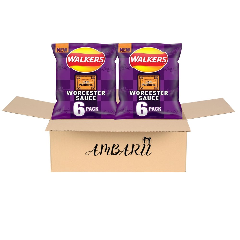 AMBARII Worcestershire Sauce Flavored Potato Crisps, 25g Bags