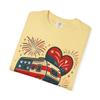 Patriotic Camper Adventure: American Road Trip Celebration Comfort Colors T-Shirt Butter view 4