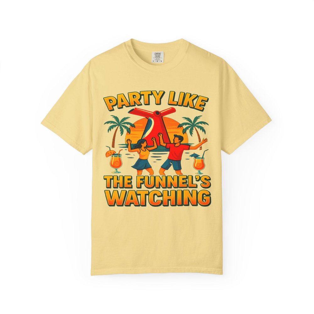 Funnel Vision Fiesta: Tropical Cruise Party Poster Comfort Colors T-Shirt Butter