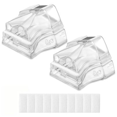 2 Packs Replacement Water Chamber for AirSense 10 & AirCurve 10, with 10 Packs Filters Compatible with AirSense 10 & AirCurve 10 CPAP Machines, Perfect Fit and Reliable