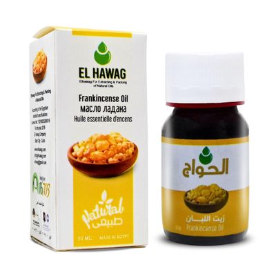Elhawag Frankincense Oil Natural Cold Pressed El Hawag Pure Fresh Egyptian Al Hawaj Arab Perfect Arabic No Gmo Kosher Halal ( 1 Pack = 1.01 oz / 30 ml )