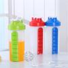 J.B.Y JUST BE YOURSELF 2-in-1 Water Bottle and Pill Organizer, 600ml Capacity, 7 Compartments outdoor capsule cup medicine box dispenser (Shaking Cup Green) view 4