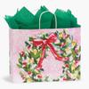 NWP Pink Christmas Paper Shopping Bags - Vogue Size - 16 x 6 x 12in. - Pack of 25 view 1