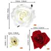 10 Pack Red Rose Flower Cake Toppers Artificial Flower Heads Cake Picks Fake Flowers Cupcake Decoration for Baby Shower Women Girls Birthday Wedding Valentine's Day Celebration Boho Party Supplies view 2