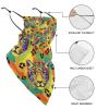 Meaudiwes Women's Reusable Triangle Scarf Face Cover Scarf Ear Loop Bandana UV Sun Protection And Dust Prevention Cheetah Leopard view 3