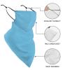Meaudiwes Women's Face Cover Scarf Reusable Triangle Scarf Ear Loop Bandana UV Sun Protection And Dust Prevention Light Blue view 3