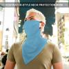 Meaudiwes Women's Face Cover Scarf Reusable Triangle Scarf Ear Loop Bandana UV Sun Protection And Dust Prevention Light Blue view 4