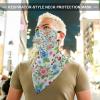 Meaudiwes Women's Reusable Triangle Scarf Face Cover Scarf Ear Loop Bandana UV Sun Protection And Dust Prevention Floral Flowers view 4