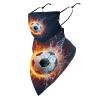 Meaudiwes Women's Face Cover Scarf Reusable Triangle Scarf Ear Loop Bandana UV Sun Protection And Dust Prevention Water Fire Soccer Football view 1