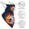 Meaudiwes Women's Face Cover Scarf Reusable Triangle Scarf Ear Loop Bandana UV Sun Protection And Dust Prevention Water Fire Soccer Football view 3