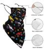 Meaudiwes Women's Face Cover Scarf Reusable Triangle Scarf Ear Loop Bandana UV Sun Protection And Dust Prevention Race Monster Truck view 3
