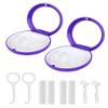 ACSKD 2 Pack Retainer Case with Mirror Kits, Aligner Case Compatible with Invisalign, Slim Night Guard Cases with Aligner Removal Tool, Brush and Chew, Purple view 1