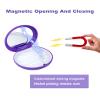 ACSKD 2 Pack Retainer Case with Mirror Kits, Aligner Case Compatible with Invisalign, Slim Night Guard Cases with Aligner Removal Tool, Brush and Chew, Purple view 4