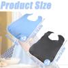 Yitexin 4 Pack Adjustable Adult Bibs for Elderly Women Men, Reusable Cloth Bibs, Soft Dining Clothing Protectors for Adults (Black and Blue) view 2