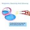 2 Pack Retainer Case with Mirror Kits, Aligner Case Compatible with Invisalign, Slim Night Guard Cases with Aligner Removal Tool, Brush and Chew,Pink view 3
