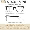 Cyangander 3-Pack Blue Light Blocking Reading Glasses for Women Spring Hinge, Full Frame Cat Eye Readers(+2.0x Magnification Strength ) view 2